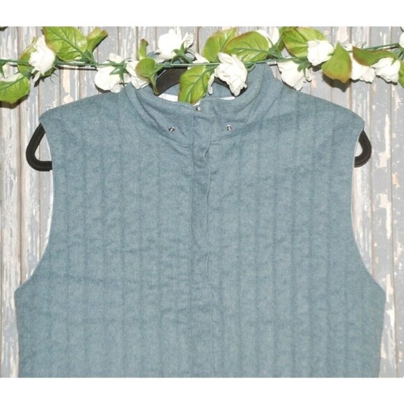 Vampire 1950 Unisex Gray Vest Jacket 46 L Wool Blend Gray Full Zip Lined Pockets - Picture 2 of 12